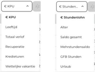 Verlofsaldi in het rooster
